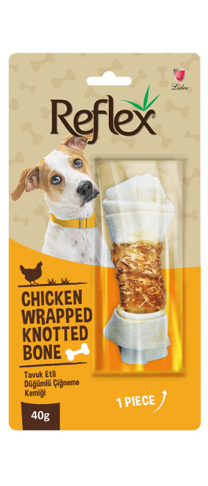 REFLEX TAVUK ETLİ DÜGÜMLÜ KEMİK 40 GR